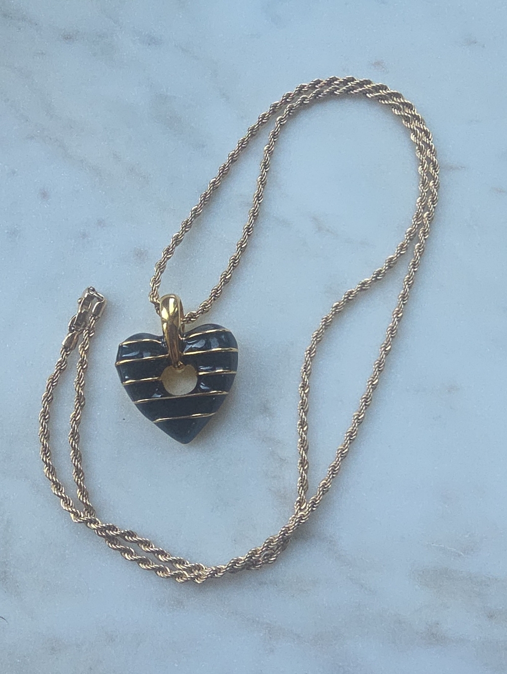 Joan Rivers reversible heart pendant necklace